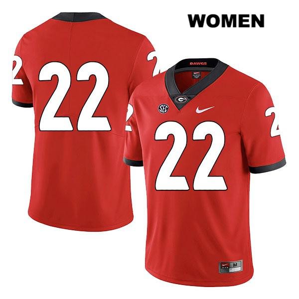 Georgia Bulldogs Women's Nate McBride #22 NCAA No Name Legend Authentic Red Nike Stitched College Football Jersey OAM3856RZ
